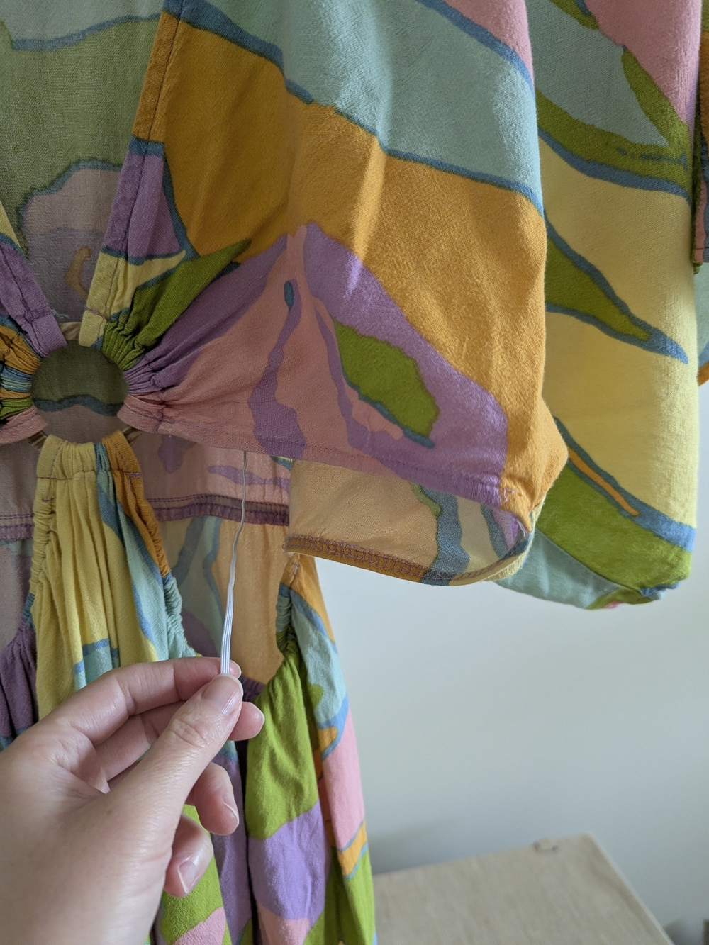 Show Me Your MuMu Pastel Abstract Cut Out Maxi Dress - Picture 7 of 9
